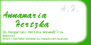 annamaria hertzka business card